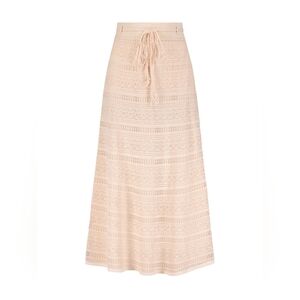 Aleeza Paris Oxford Knit Skirt In Blush